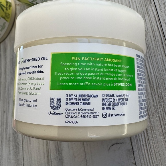 New St. Ives Body Cream Moisturizer Cannabis Sativa (Hemp) Bundle • Discontinued - Picture 4 of 7